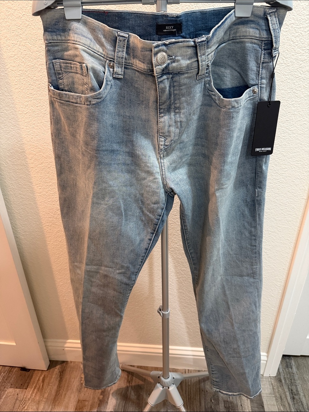 True Religion Ricky Slim Straight Light Blue Jeans